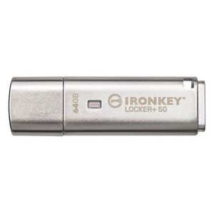 Kingston IronKey Locker+ 50 - Clé USB - chiffré - 64 Go - USB 3.2 Gen 1 - - Publicité