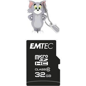 Emtec Pack Support de Stockage Rapide et Performant : Clé USB 2.0 Série Licence Hanna Barbera 16 Go + Carte MicroSD Collection Classic Classe 10-32 GB - Publicité