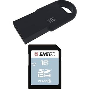 Emtec Pack Support de Stockage Rapide et Performant : Mini Clé USB 2.0 Séries Runners 16 Go + Carte MicroSD Gamme Classic Classe 10-16 GB - Publicité