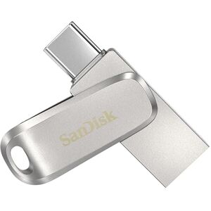 SanDisk 512 Go Ultra Dual Drive Luxe, USB Type-C, entièrement métallique, jusqu'à 400 Mo/s, avec connecteurs USB Type-C et USB Type-A réversibles, pour smartphones, tablettes, Mac et PC, Argent - Publicité