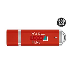 Possibox Mince Plastique Clé USB Personnalisée 16 Go Publicitaire avec Logo/Texte en Gros USB 3.0 Lot de 500 Rouge - Publicité