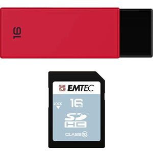 Emtec Pack Support de Stockage Rapide et Performant : Clé USB 2.0 Séries Runners 16 Go + Carte MicroSD Gamme Classic Classe 10-16 GB - Publicité