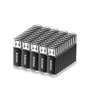 Anloter Lot de 50 clés USB Flash Drive Memory Stick Pen Drive pour ordinateur portable, Mac, tablette, cadeau (64 Mo, noir) - Publicité