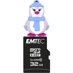 Emtec Pack Support de Stockage Rapide et Performant : Clé USB 2.0 Série Licence Collection Animalitos 16 Go + Carte MicroSD Collection Classic Classe 10-32 GB - Publicité