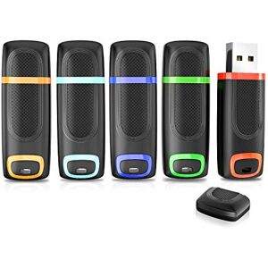 Vansuny Lot Cle USB 16 go,  Lot de 5 Clé USB 16GB 3.0, USB 16gb Stockage Données avec Lumière LED pour PC tablettes, Ordinateurs Portables, Autoradio, etc. (Bleu, Cyan, Vert, Orange, Rouge) - Publicité