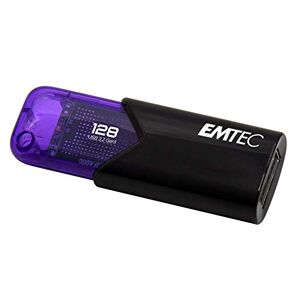 Emtec Clé USB 3.0 (3.2) Click Easy B113, Mémoire Flash Drive de 128 Go, Stockage Externe, Lecture 20 Mb/s, Écriture 10 Mb/s, Click Easy 21 x 57 x 12 mm, Violette - Publicité