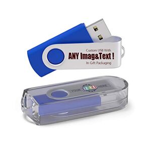 MEINAMI Lot de 25 Clé USB Personnalisée 16 GO Flash Drive USB avec Votre Logo USB 2.0 Bleu - Publicité