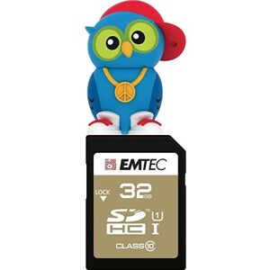 Emtec Pack Support de Stockage Rapide et Performant : Clé USB 2.0 Série Licence Collection Animalitos 16 Go + Carte MicroSD Gamme Elite Gold Classe 10-32 GB - Publicité