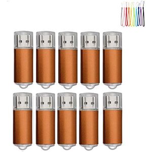 Meiyuexiang Lot de 10 clés USB 2.0/3.0 en métal (2.0/32 Go, Orange) - Publicité