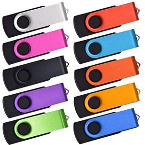 Lot de 10 Clé USB 4 Go Flash Drive USB 2.0 Haute Vitesse Rotation