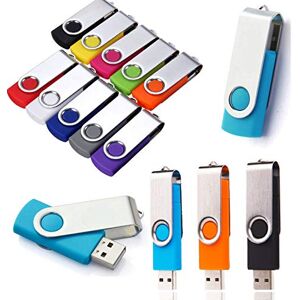 General Lot de 10 clés USB à capacité réelle (7 couleurs) (10 x 16 Go, Bleu) - Publicité