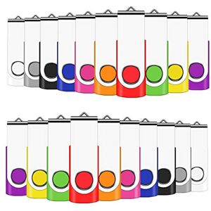 EASTBULL Cle USB 1 Go,  Clé USB 2.0 Flash Drive Clef USB Pivotant Stockage Disque Mémoire Stick Pendrive (10 Couleurs 1GB*100PCS) - Publicité