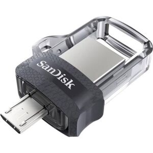 Clé USB 3.0 Ultra Dual avec double connectique Micro USB - 32 Go - argent/noir