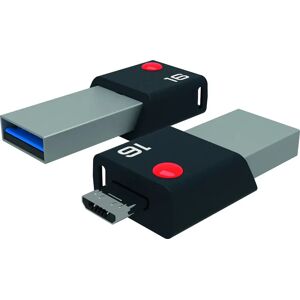 Emtec Mobile & Go 16GB unità flash USB USB Type-A / Micro-USB 3.2 Gen 1 (3.1 Gen 1) Nero, Argento