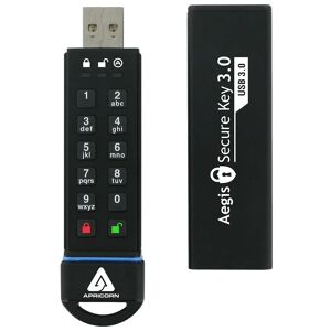 Apricorn Aegis Secure Key 3.0 unità flash USB 120 GB tipo A 3.2 Gen 1 (3.1 1) Nero [ASK3-120GB]