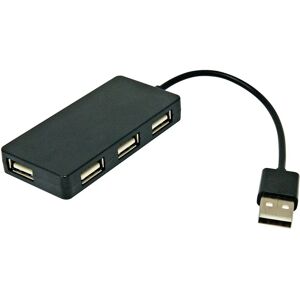 ISNATCH Multipresa a pedale 4 posti, 4 USB, spina USB, con cavo 0.15 m, nera,