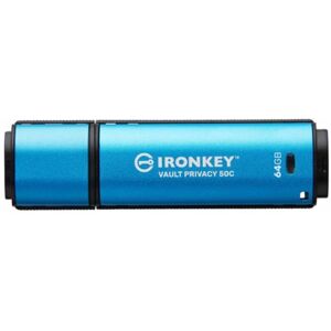 Kingston Technology IronKey VP50 unità flash USB 64 GB USB tipo-C 3.2 Gen 1 (3.1 Gen 1) Nero, Blu (IKVP50C/64GB)