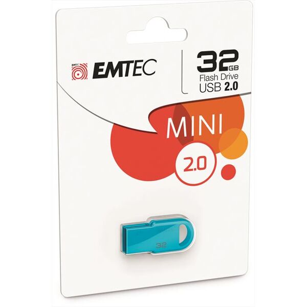 emtec mini d250 32gb usb 2.0-azzurro