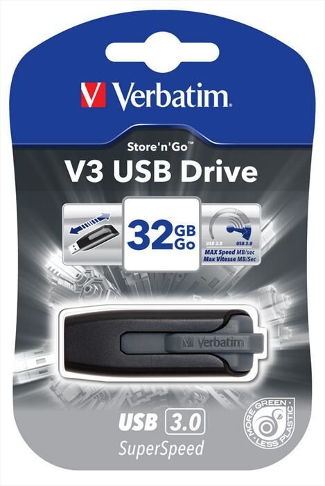 Verbatim Memoria Usb V3 64 Gb-nero