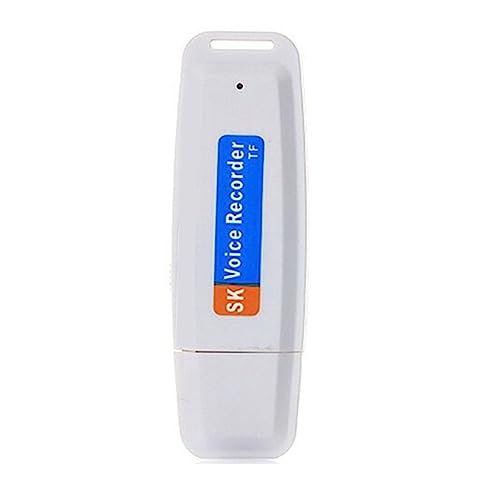 Voragrl USB Flash Drive Digitale Audio Recorder Dictafoon USB Voice Pen Draagbare U Schijf Maximale Ondersteuning 32 GB Geheugenkaart (Wit)
