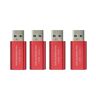 Seprendi 4-Teiliger USB-Datenblocker, USB-Datendiebstahlschutz Nur zum Schnellladen, Schutz Vor Saftaufbocken, Hacken Von M¨¹Ll, Rot