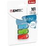 Emtec D250 Mini 16 GB USB 2. 0 Capacity USB Flash Drive USB flash disk (16 GB, USB 2.0, konektor typ A, bez víka)