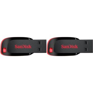 Sandisk 64 GB Cruzer Blade USB 2.0 Flash Drive - Black (Pack of 2)