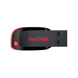 Sandisk Cruzer Blade USB Flash Drive 32GB USB Type-A 2.0 Black Red (32GB, USB Type-A, 2.0, Slide, Black, Red)