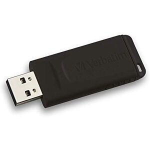 Verbatim 49328 USB Flash Drive 128 GB 2.0 Black - USB Flash Drives (128 GB, 2.0, Slide, 8 g, Black)