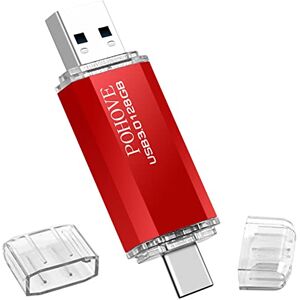 POHOVE USB Memory Stick 128GB USB 3.0, Flash Drive Thumb Drive Pen Drive, Ultra Flair Storage Data Traveler Super Speed Waterproof for Smartphones, Tablets, Macs and Computers