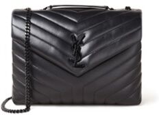 Saint Laurent Loulou Medium Crossbody-Tasche aus Kalbsleder Schwarz 1 Größe