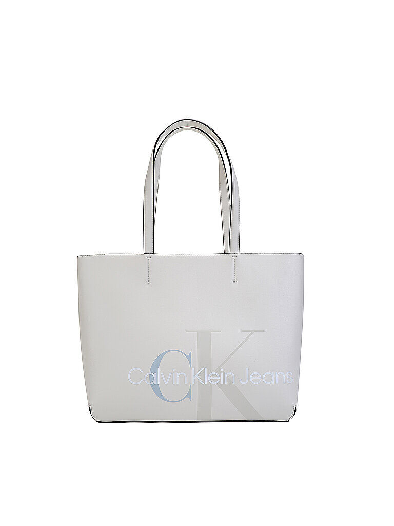 Auf Lager CALVIN KLEIN JEANS Tasche - Shopper Mono 8719855209101 creme EG