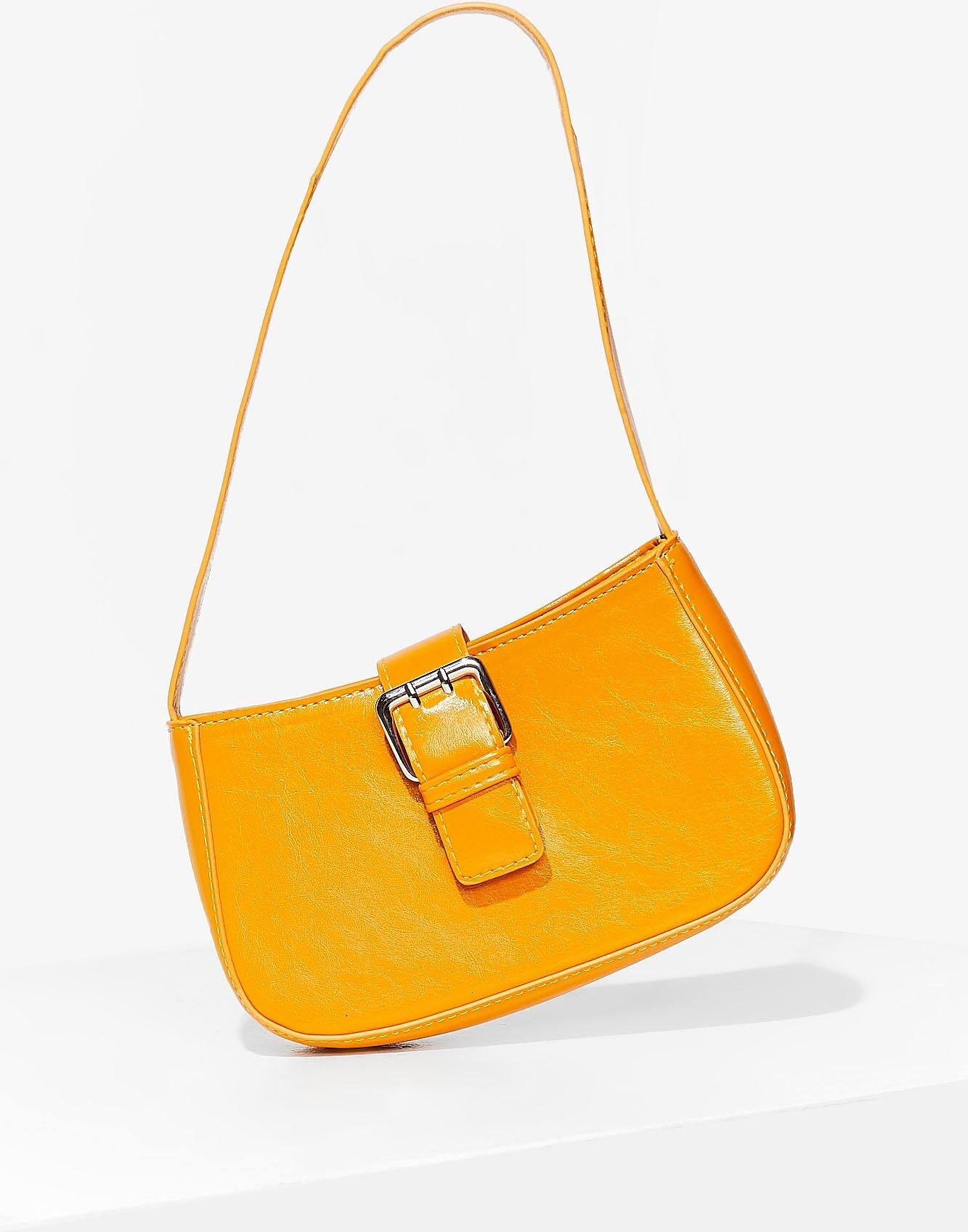 Nasty Gal Womens WANT Buckle Strap Shoulder Bag - Orange - ONE SIZE, Orange