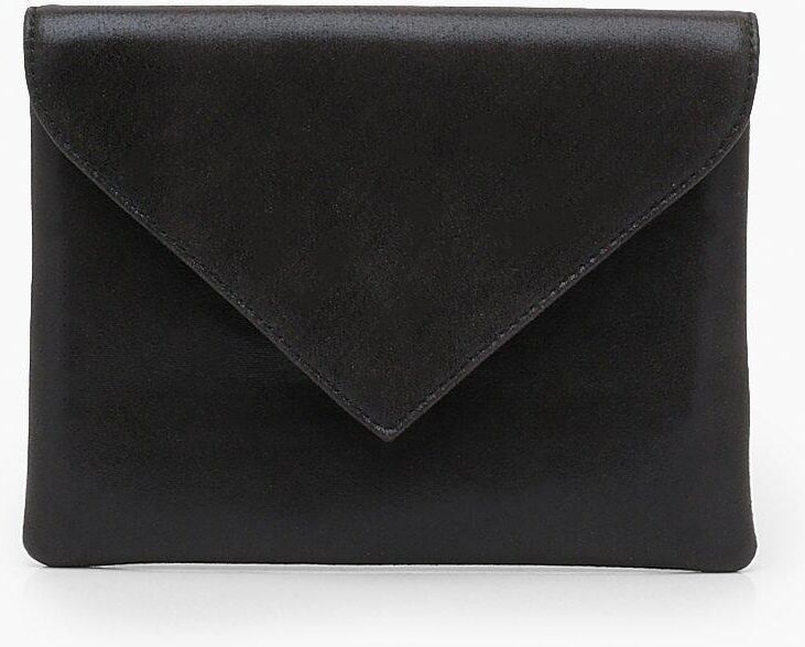 Boohoo Shimmer Envelope Clutch- Black  - Size: ONE SIZE