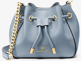 MICHAEL Michael Kors MK Phoebe Extra-Small Pebbled Leather Crossbody Bag - Pale Blue