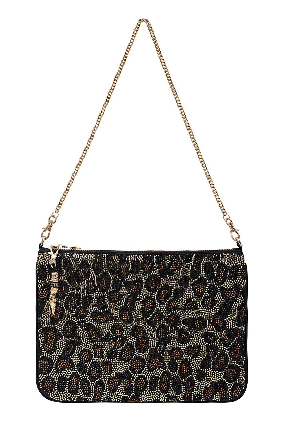 Camilla eBoutique Zip Top Clutch with Chain Multi, O/S  - Size: O/S