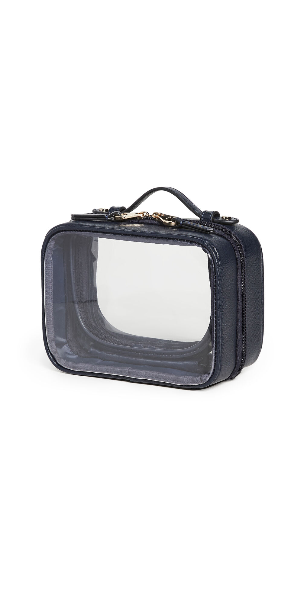 CALPAK Mini Clear Cosmetic Case Navy One Size  Navy  size:One Size