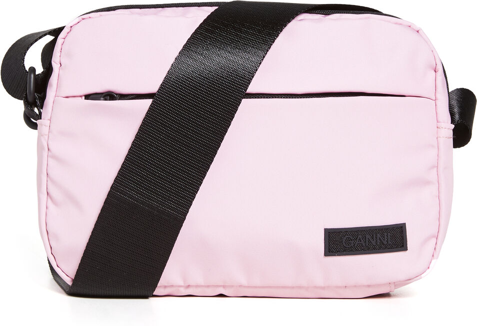 GANNI Recycled Tech Fabric Crossbody Bag Pink Nectar One Size  Pink Nectar  size:One Size