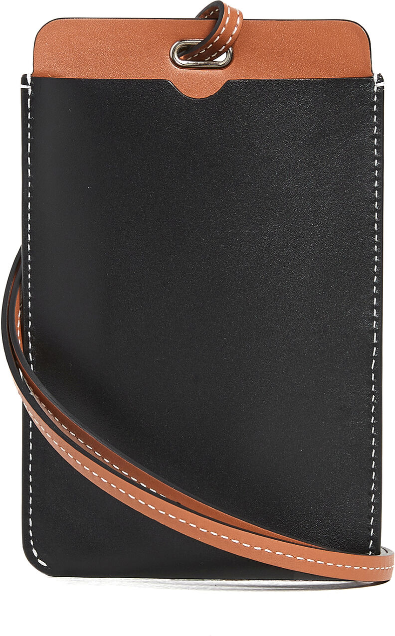 JW Anderson Cardholder Phone Pouch with Strap Pecan/Black One Size  Pecan/Black  size:One Size