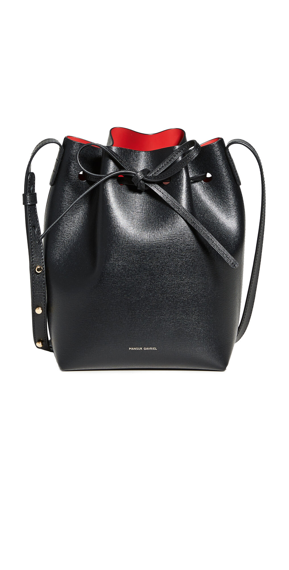 Mansur Gavriel Mini Bucket Black/Flamma One Size  Black/Flamma  size:One Size