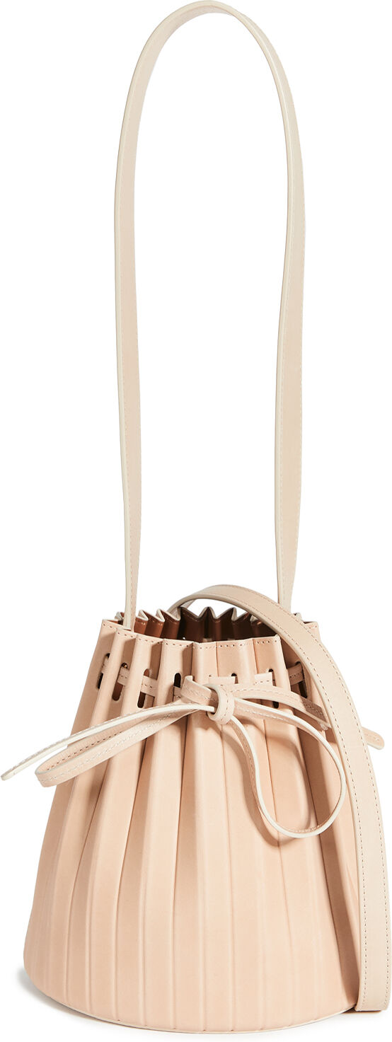 Mansur Gavriel Mini Pleated Bucket Bag Sand/Saddle One Size  Sand/Saddle  size:One Size