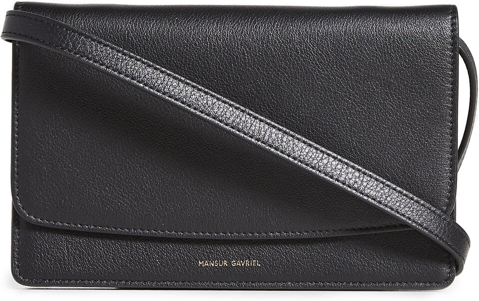 Mansur Gavriel Crossbody Wallet Black One Size  Black  size:One Size