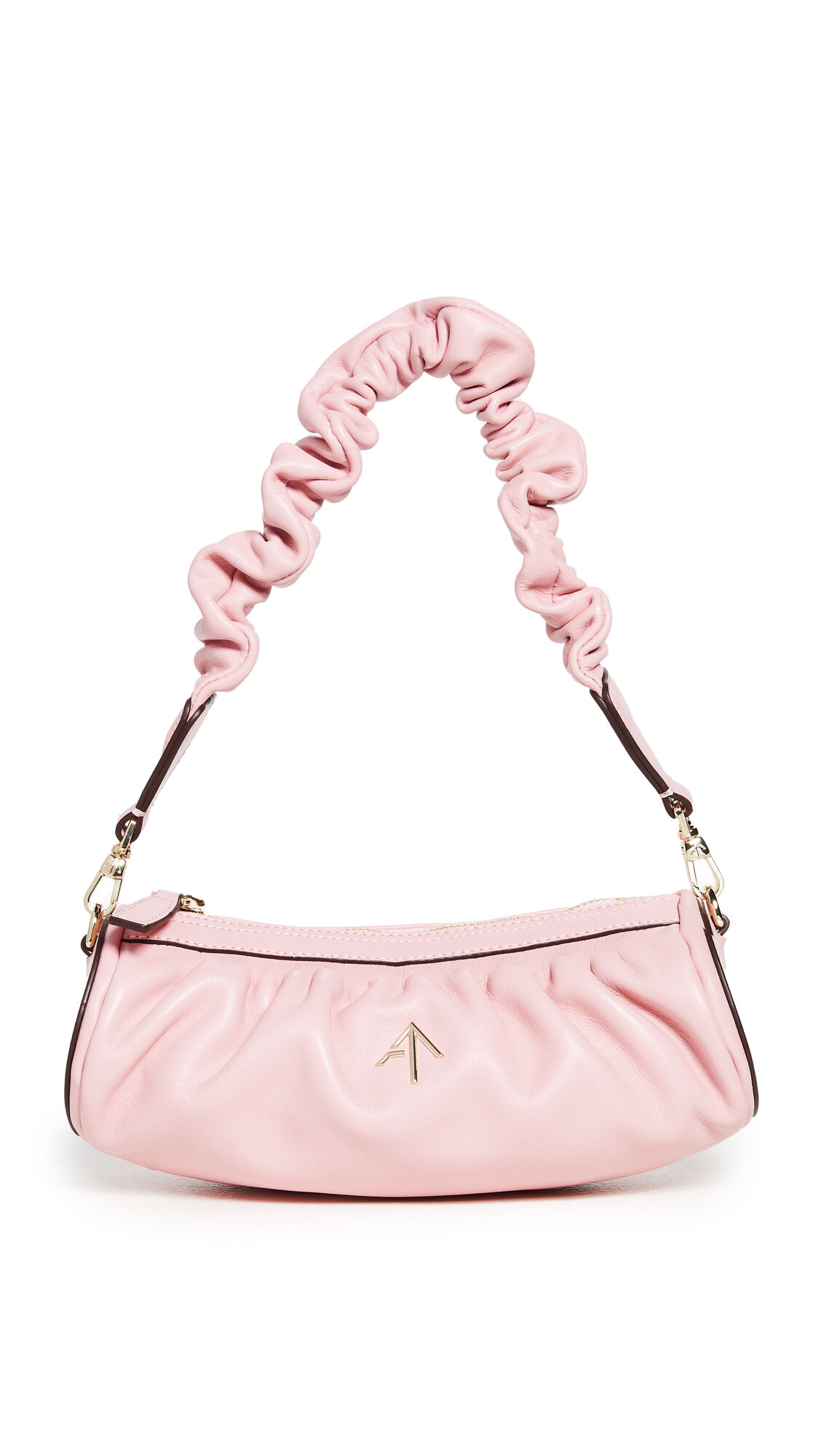 MANU Atelier Ruched Mini Cylinder XX Bag Bubble Gum One Size  Bubble Gum  size:One Size