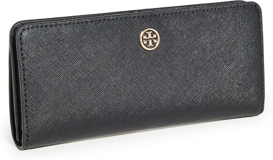 Tory Burch Robinson Slim Wallet Black One Size  Black  size:One Size