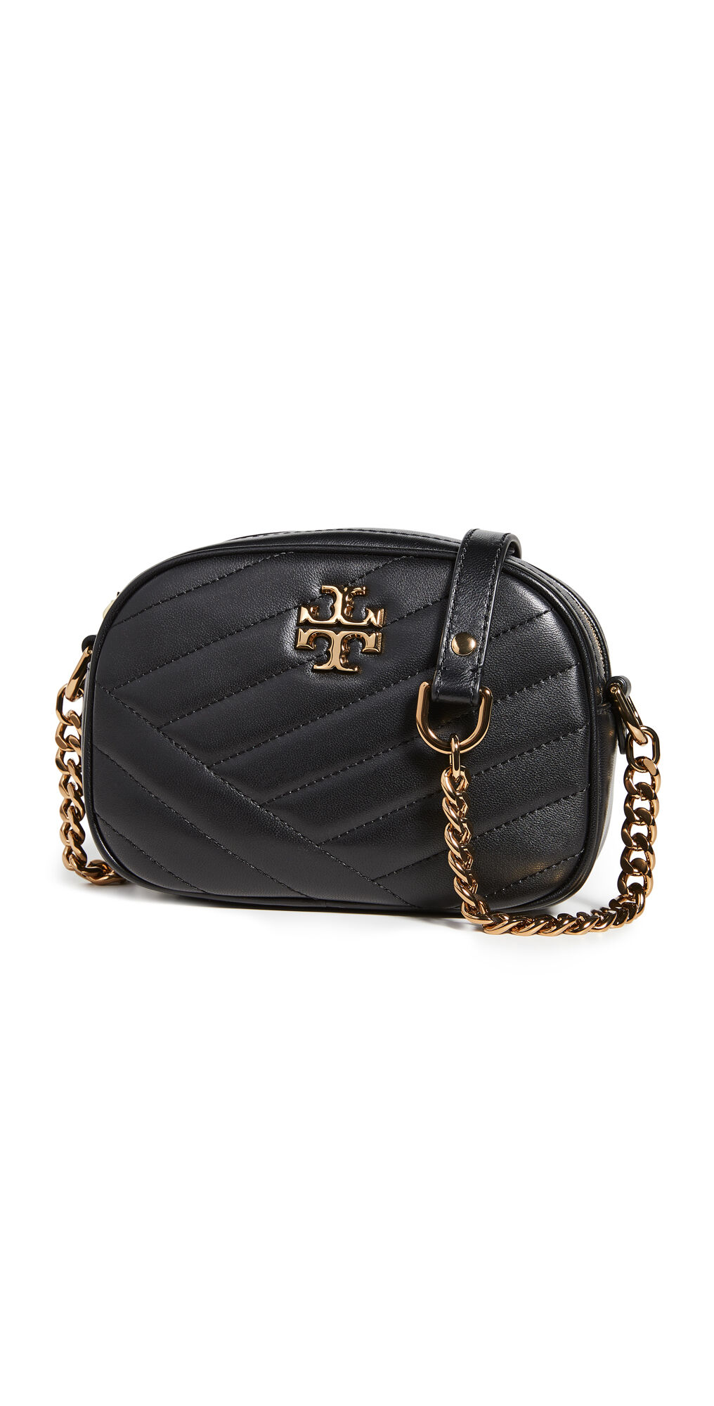 Tory Burch Kira Chevron Small Camera Bag Black One Size  Black  size:One Size