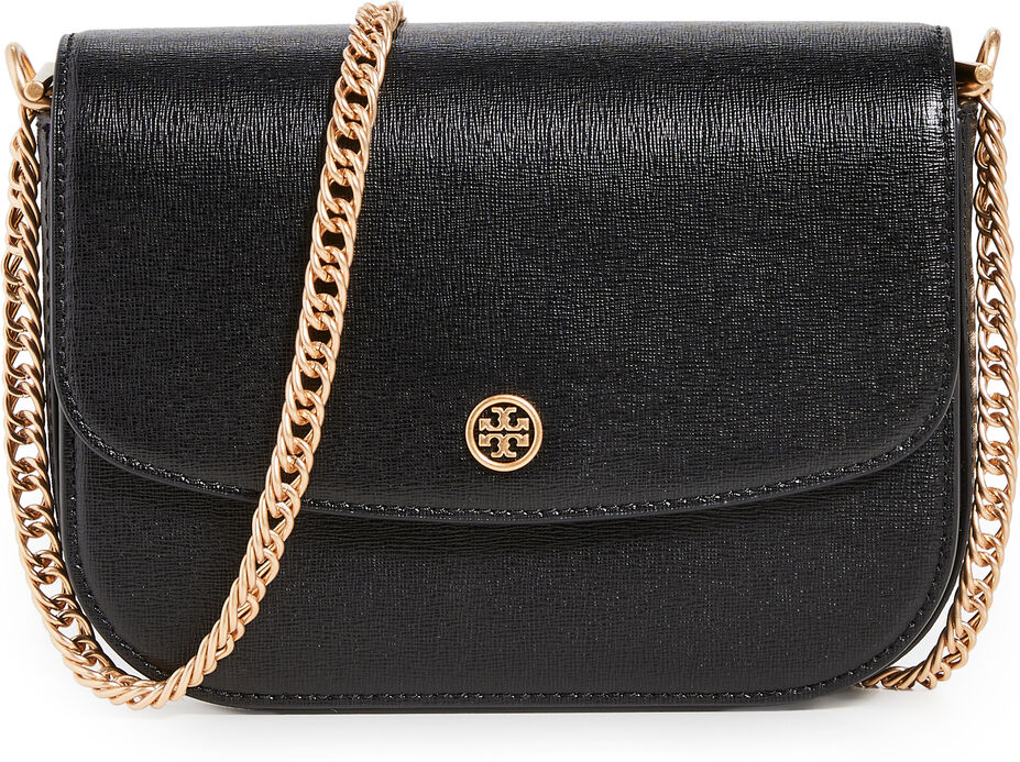 Tory Burch Robinson Convertible Shoulder Bag Black One Size  Black  size:One Size