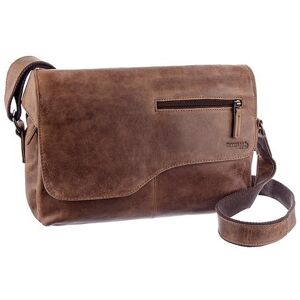 GreenLand Nature Messenger Bag »Montana«, im Vintage Look dunkelbraun Größe B/H/T: 36 cm x 26 cm x 10 cm