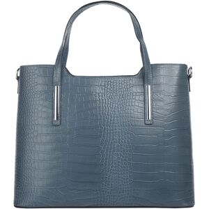 Cluty Henkeltasche, echt Leder, Made in Italy blau Größe B/H/T: 37 cm x 29 cm x 16 cm   onesize