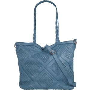 Samantha Look Shopper, echt Leder, Made in Italy blau Größe B/H/T: 33 cm x 30 cm x 15 cm   onesize