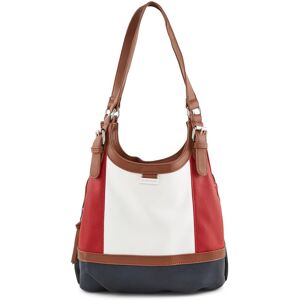 TOM TAILOR Damen Juna Shopper, blau, Colour Blocking, Gr. ONESIZE